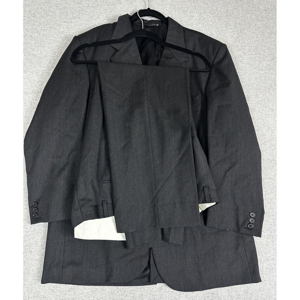 ABM Alberto 1958‎ Suit Mens 42R 52 Gray Super 100s Wool 2 Piece Made Italy